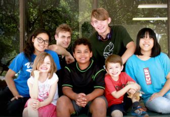 children posing