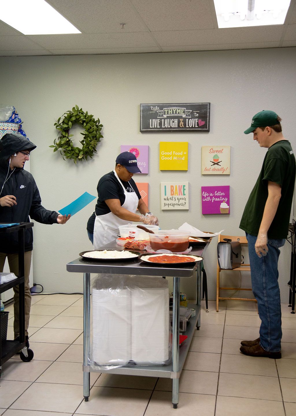 People working